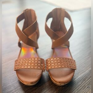 Justice Brown Strappy Dress Shoes